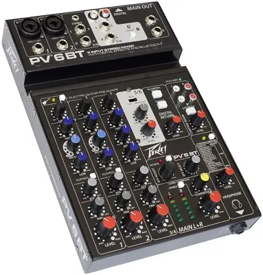 Peavey Model PV 6 BT 6-Channel Compact Low Profile Mixer Board With Bluetooth • $199.99