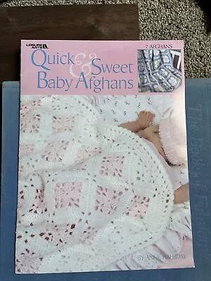 QUICK & SWEET BABY AFGHANS ~ 7 DESIGNS ~ Crochet Leisure Arts Leaflet #3114 • $4.15