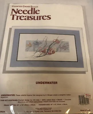 JCA Needle Treasures Underwater By D. Morgan Fish Ocean Counted Cross Stitch Kit • $15