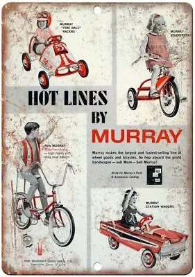 Murray Fire Ball Stgation Wagon Bicycle Ad Reproduction Metal Sign B500 • $28.95