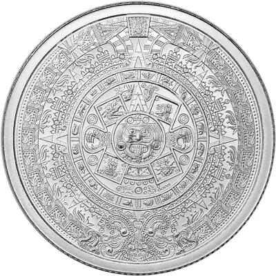 Pure Silver .999 Bullion - Mexico Aztec Calendar Mayan-  1/4 Oz Round Coin • $26