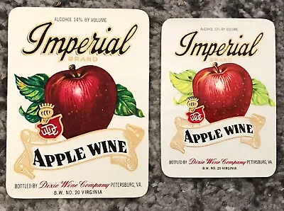 Apple Wine Labels Vintage Imperial Bottle Label 1940's Unused Old Stock NOS • $19.65