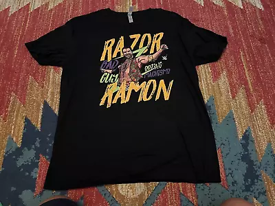 Men's Sz XL WWE Razor Ramon  T-Shirt NICE Black • $11.90