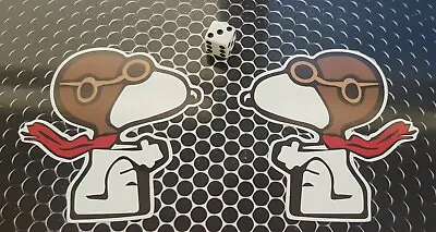 £2.99 • Buy Snoopy Stickers Red Baron  Vinyl Stickers Opposite Direction Scooter/cars