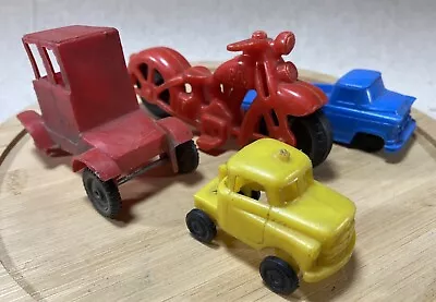 Vintage Processed Plastic Toy Truck Parts Lot! Hubley Motorcycle USA Wheels • $3.99