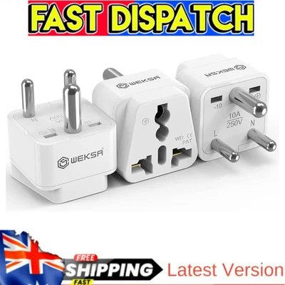 $27.45 • Buy WEKSA Premium India Travel Adapter With Universal Input, Europe, UK, Australia, 