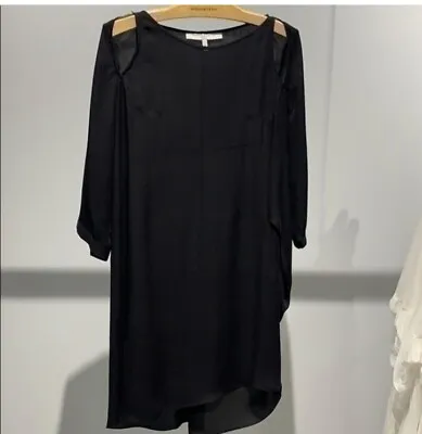 EUC Morgane Le Fay Black Silk “Santa Cruz” Dress • $45