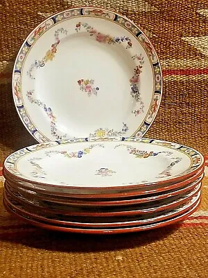 7 Scarce Minton Rose A4807 6.33  Hand Painted Bread Plates Floral Swags Mintons • $69.99