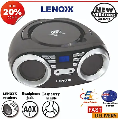 Portable CD Player Boombox With FM Radio Music System Electric Battery Operated • $65.66