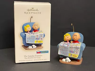 The Peanuts Gang THE SUNDAY FUNNIES 2007 Hallmark Keepsake Ornament • $29.99