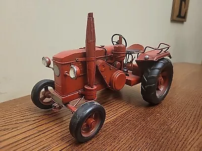 VINTAGE Art Deco Red International Farmall Tractor 1:16 Scale Pressed Metal 10  • $49.99