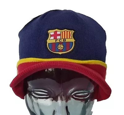 Fc Barcelona Visor Red Beanie Cap Hat Soccer Winter Official Messi 10 Fcb 2019 4 • $9.99