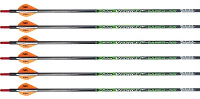 Victory VForce Gamer 400 Arrows Factory Fletched W/ 2  Blazer Vanes 6 Pack • $63