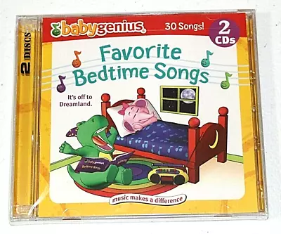 Baby Genius CD Favorite Bedtime Song 2 Disc Set 30 Tracks Childrens Music • $7.95