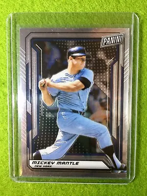 MICKEY MANTLE BASEBALL CARD New York YANKEES 2019 National VIP Silver Chrome • $17.96