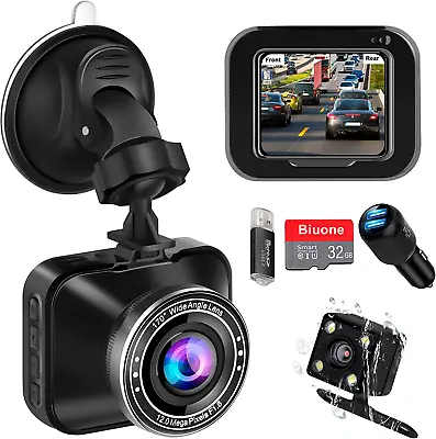 $74.80 • Buy Dash Cam Front And Rear, Dash Camera For Cars With 32G SD Card, Car Camera Super