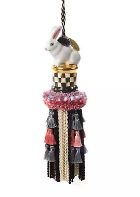 Mackenzie Childs Courtly Check Rabbit Tassel~BRAND NEW~$149🐰 • $129