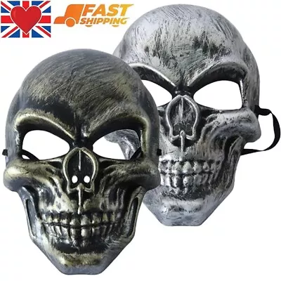 Skull Face Mask Skeleton Warrior Cosplay Masquerade Halloween Party Costume Uk • £4.99