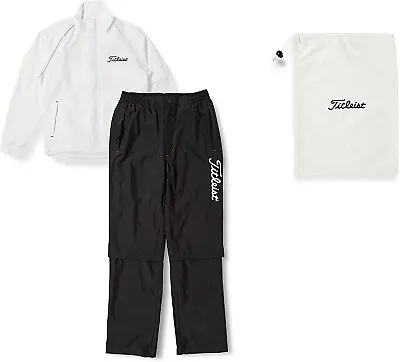 Titleist Apparel TSMR1592 Men's Sports White Rain Jacket Pants Waterproof S • $121.99