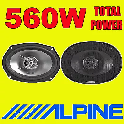 ALPINE 6 X9  6x9 560W 2-way SXE Car Rear Deck Oval Shelf Speakers Brand New Pair • £48.99