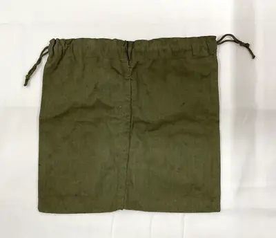 WW2 US Army American Red Cross Chapter Drawstring Ditty Bag Olive Green • $49.95