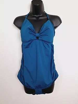 Seraphine Maternity Swimsuit M Teal Tankini Lined Womens V • $19.99