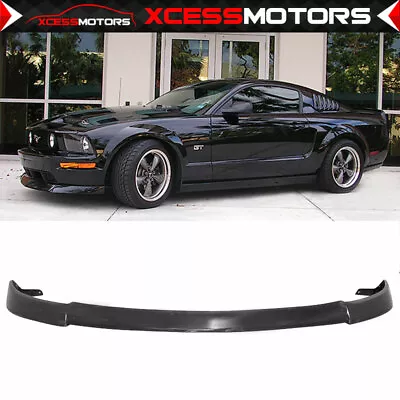 Fits 05-09 Ford Mustang V8 GT 2-Door CV2 Type Black Front Bumper Lip Spoiler PU • $119.99