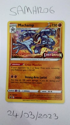 £5 • Buy Pokemon Card Machamp SWSH243 Prerelease Promo STAMPED Lost Origin NM