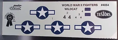 Testors | No. 4054 | 1:72 WWII Fighters F4F Wildcat Decals • $5