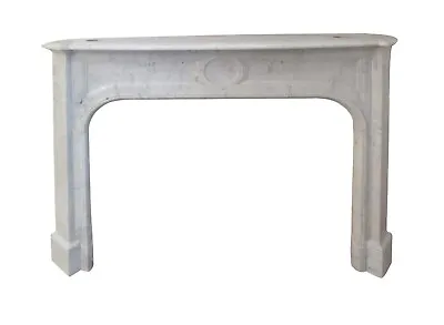 Reclaimed The Plaza Hotel White Marble Fireplace Mantel • $9500