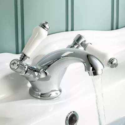 £39 • Buy Traditional Chrome Bathroom Taps Incl Basin, Bath Filler, Bath Shower Mixer Taps