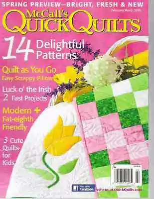 McCall's Quick Quilts Magazine -February/March 2015 Luck O' The Irish More! • $8.99