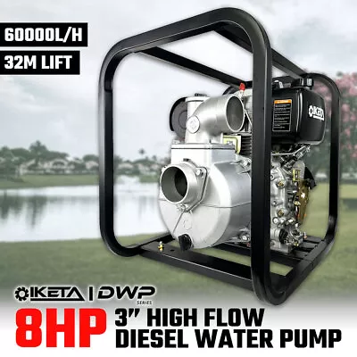 3  Diesel High Flow Water Pump 8HP Transfer Irrigation Farm Fire Fighting Garden • $509.15