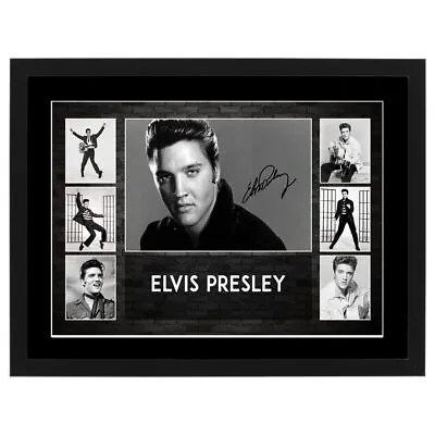 Elvis Presley Framed King Of Rock N Roll Deluxe Photo Collage Music Memorabilia • $79