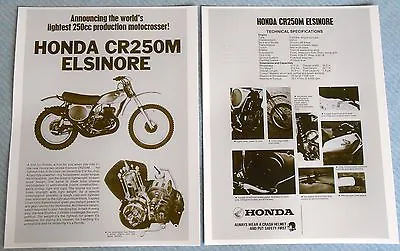 1973 Honda Cr250m Elsinore Dealer Sales Brochure Ad Vintage  • $14.23