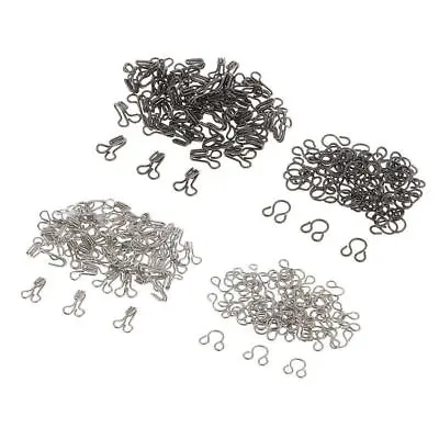£5.60 • Buy 100x Hook And Eye Fasteners For Fur Dress Skirt Collar Sew On Silver Black