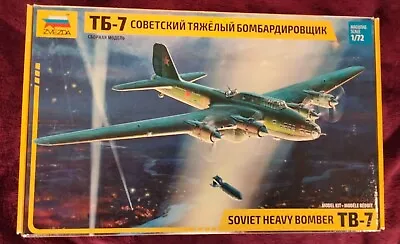 £26.99 • Buy Zvezda 1:72 TB-7 Soviet Heavy Bomber Model Kit #7291 Pe-8 *SEALED IN BAGS*