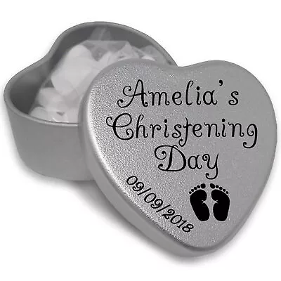 £3.47 • Buy Personalised Baby Christening Baptism Party Favours Gift With Sweets Boy Girl