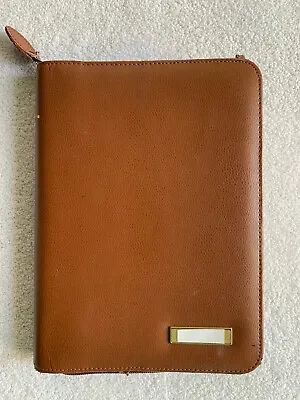 Vintage DAYTIMER Planner Zip Around NO RINGS Bourbon Brown Faux Leather 8” X 10” • $19.80