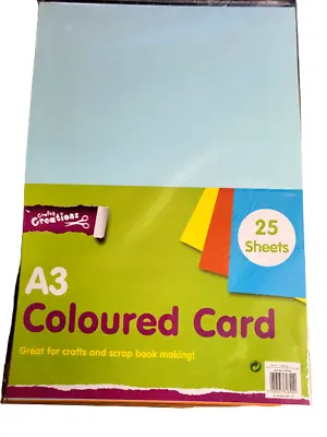 2 X Packs Of A3 Coloured Card - 25 Sheets 297mm X 420mm - 50 Sheets Total • £8.99