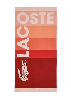 Lacoste Beach Towel Large 36x72 In Iconic Crocodile Logo Tennis Cotton 13 Styles • £24.60