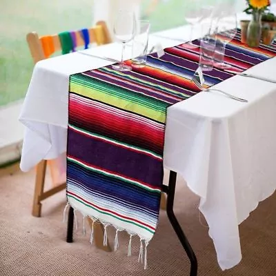 Mexico Table Cloth/Runner Corredor De Mesa Sarape Mexicano 11 X 80  Boda Fiesta • $11.99
