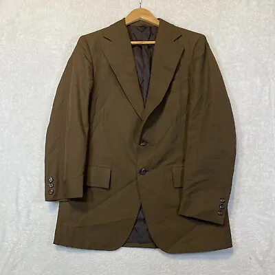 Vintage JC Penney Western Blazer Jacket Sport Coat Mens Size 38R Brown 70s 80s • $26.13