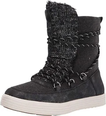 Muk Luks Women's Jacey Pull On Hiking Winter Fashion Boots Black 1000060-001 • $26.99