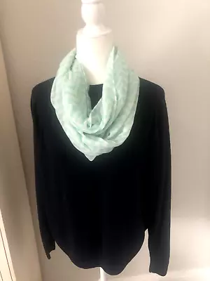 Mint Green Blue White CHEVRON  Infinity SCARF 20X30 Gauze 1 • $14.41