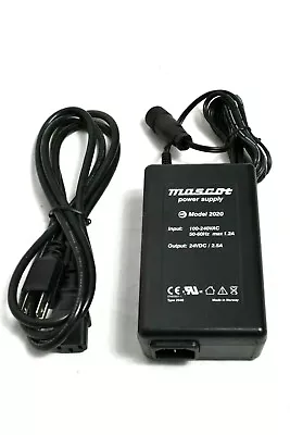 Mascot Model 2020 Plug-In Adapter Power Supply 24 VDC / 2.5A With Barrel Connect • $49.99