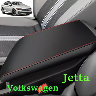 Car Armrest Cover Center Console Lid Pad For Volkswagen Jetta 2019-2024 Leather • $15.99