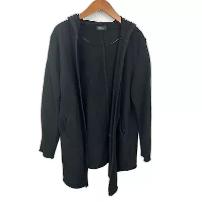 Zara Man Black Hooded Cape Cardigan Size Large • $30