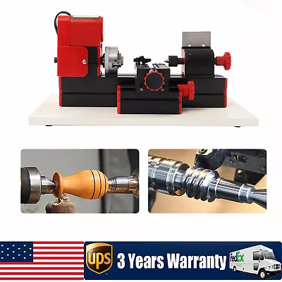 Multifunction Benchtop Mini Wood Metal Lathe Cutting Machine DIY 12000rpm 24W • $90.90