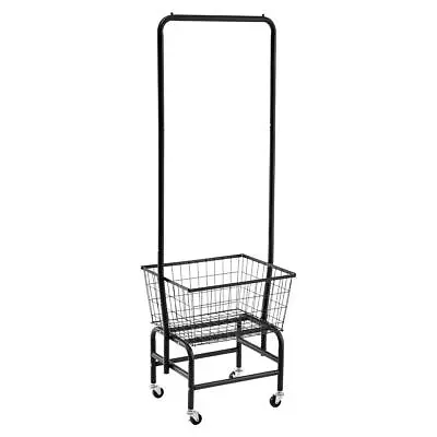 Laundry Cart With Clothes Rack Rolling Laundry Butler With Wire Storage Rackbla • $88.80